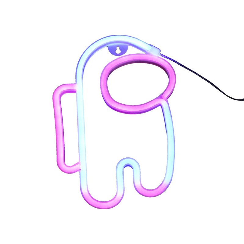 Led Neon Among Us Shape - Blue & Pink - إضاءة